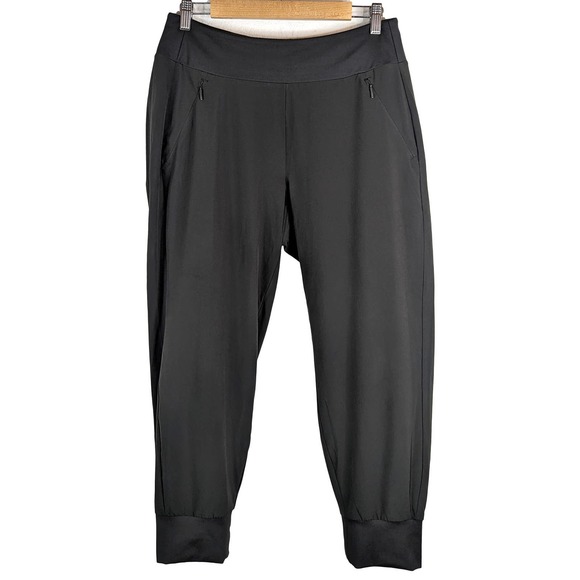 Athleta Pants & Jumpsuits Athleta Black Soho Jogger Pants Cropped Lightweight Yoga Band Pull